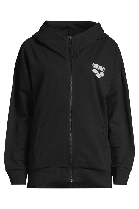 WOMAN FULL ZIP HOODIE SWEATSHIRT BLACK 3