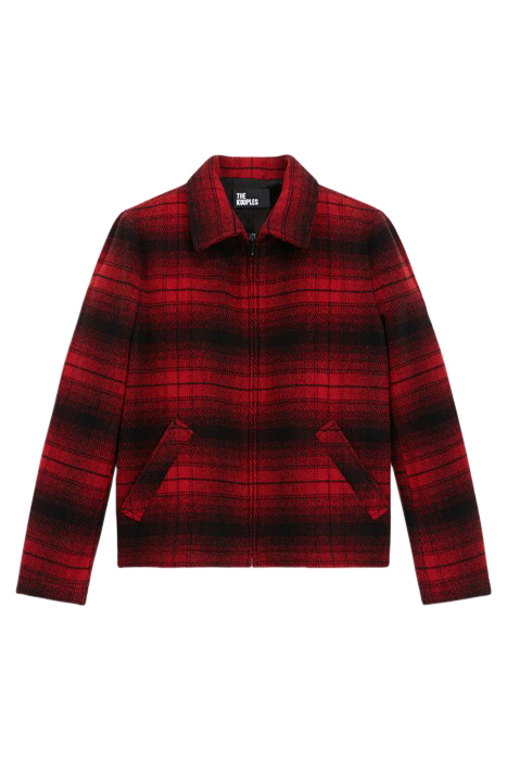 BLOUSON ZIPPE POCHES A RABATS DANS LE DOS RED / BLACK 5