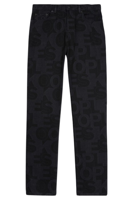 JEAN DROIT LOGO BLACK WASHED 3