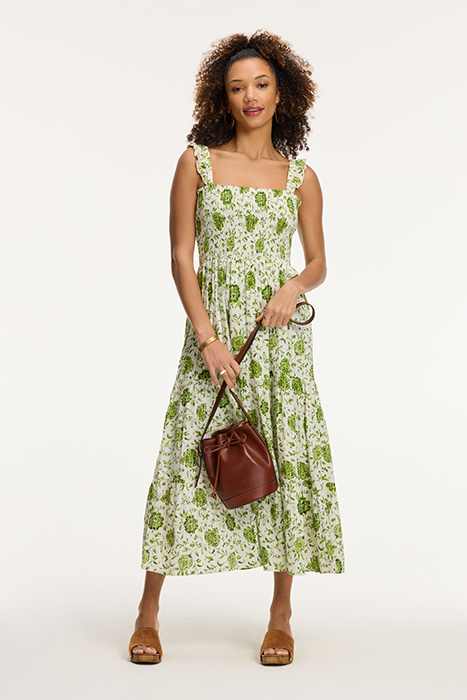 LADIES SEYCHELLES DRESS BOTANIC FLOWER GREEN BOTANIC FLOWER 4