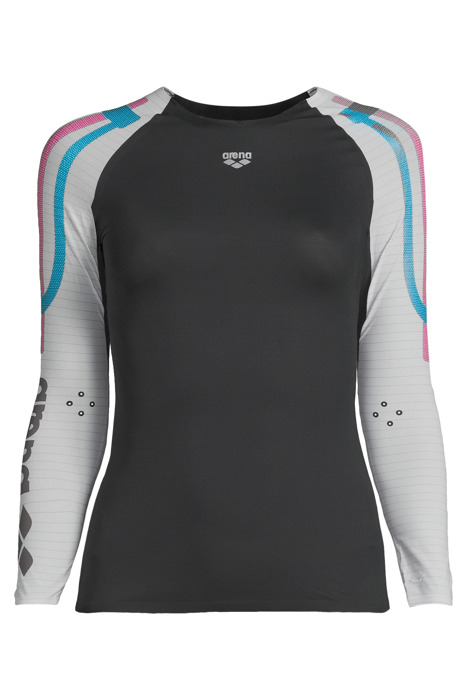 W CARBON COMPRESSION LONG SLEEVE DARK GREY-WHITE 3