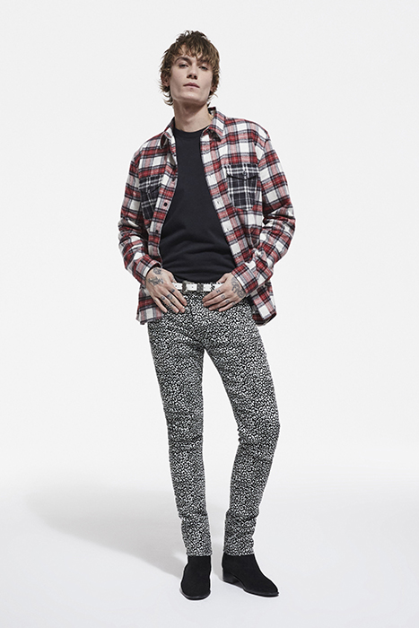 CHEMISE DROITE A CARREAUX POCHES CONTRASTEES RED 3