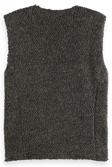 BOUCLE BIKER GILET CHARCOAL MELANGE 5