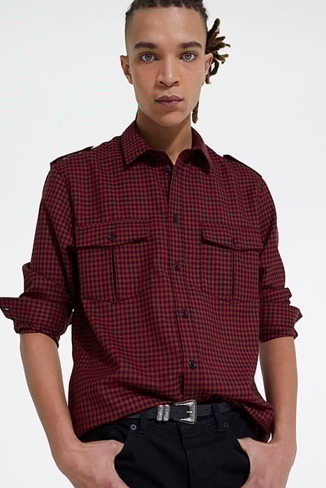 CHEMISE MANCHES LONGUES RED / BLACK 5