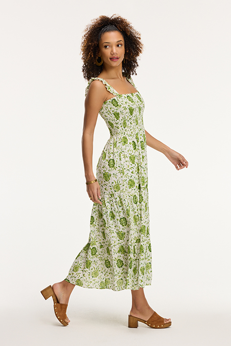LADIES SEYCHELLES DRESS BOTANIC FLOWER GREEN BOTANIC FLOWER 6