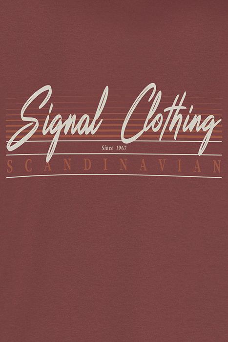 LIAMSI FRONT PRINT TEE+ TANDOORI RED MELANGE 2