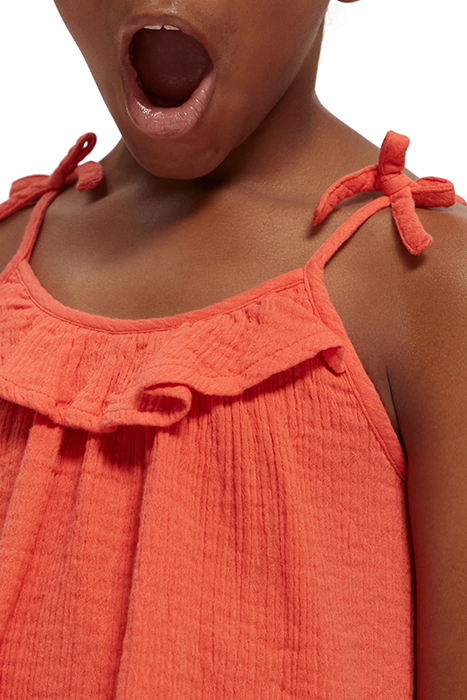 GIRLS CRINKLE COTTON TOP STRAWBERRY 7