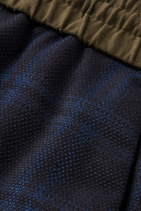 BOYS RELAXED SLIM-FIT YARN-DYED CONTRAST WAISTBAND PANTS NIG 9