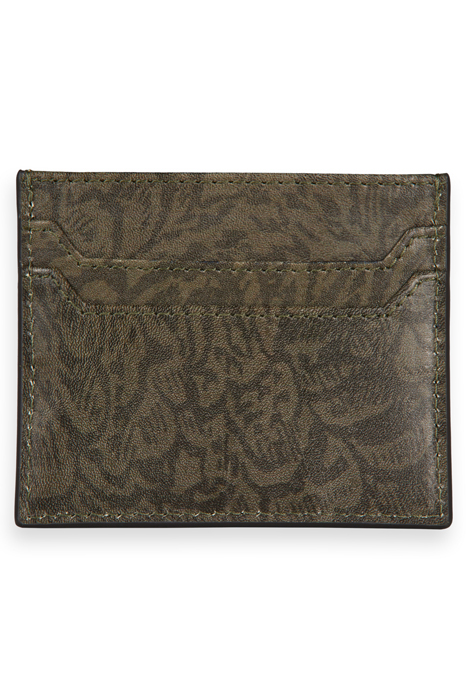 LEATHER CARDHOLDER FEATHER CAMO 2