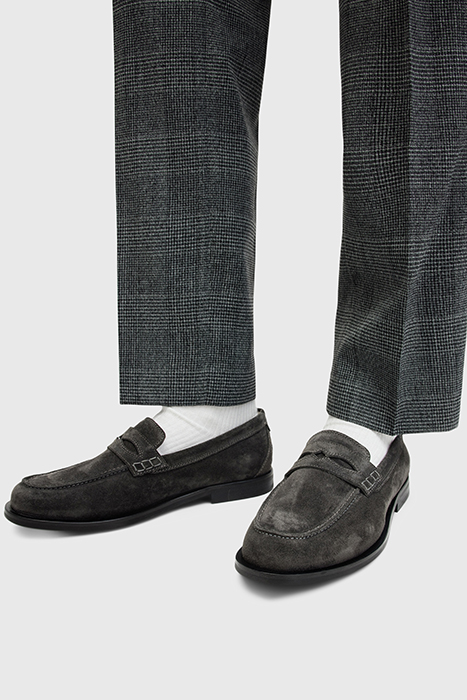 HARMON SUEDE LOAFER CHARCOAL GREY 2