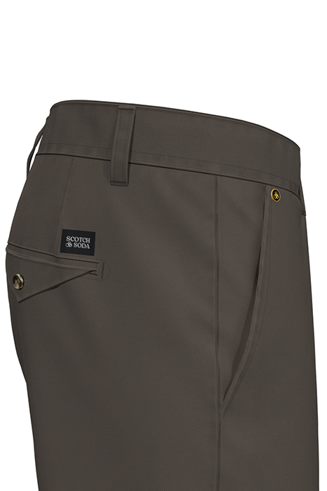 ESSENTIALS - MOTT SUPER SLIM-FIT STRETCH TWILL CHINO DARK TA 5