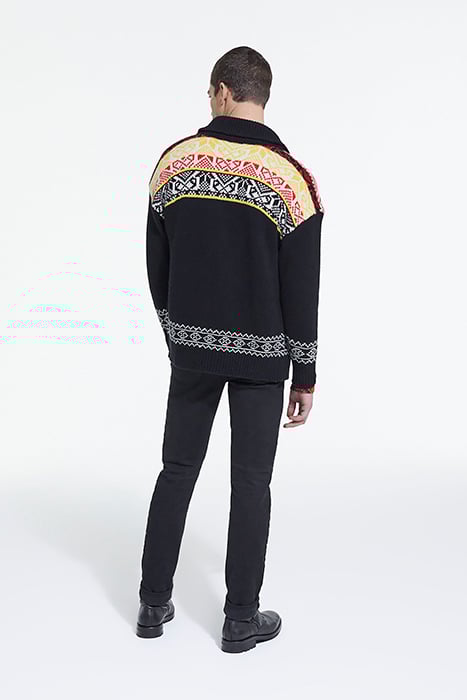 CARGIDAN COL CHALE JACQUARD BLACK / RED / YELLOW 4