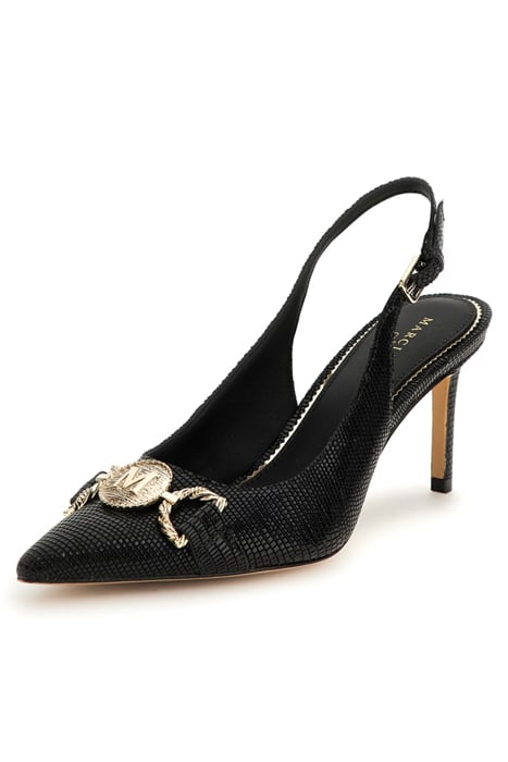 KABAIL SLING BACK LIZARD BLACK 5