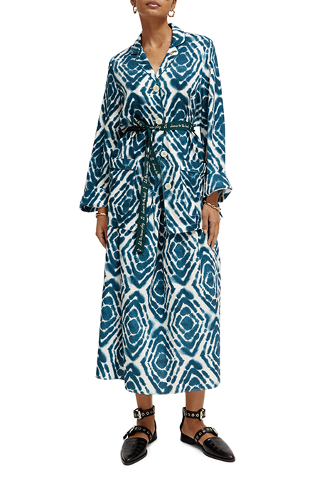 PYJAMA LOOSE FIT BLAZER DISCO TIE DYE BOTTLE GREEN 3