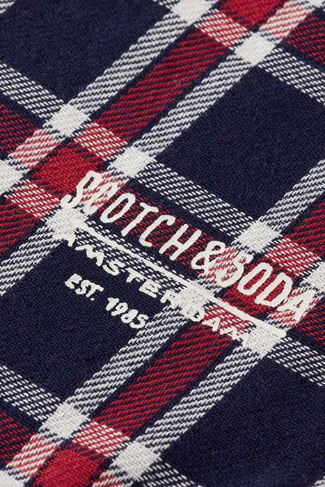 ARCHIVE DOUBLE FACE TWILL CHECK RED BLUE CHECK 9