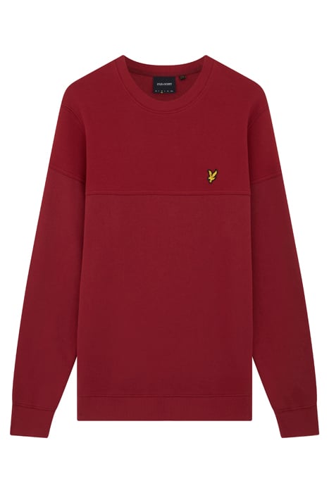 TEXTURED CREW NECK SWEATSHIRT BURGUNDY GLADE 4