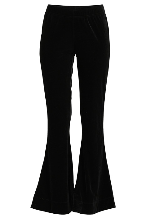 VELVET JERSEY FLARED PANTS BLACK 3