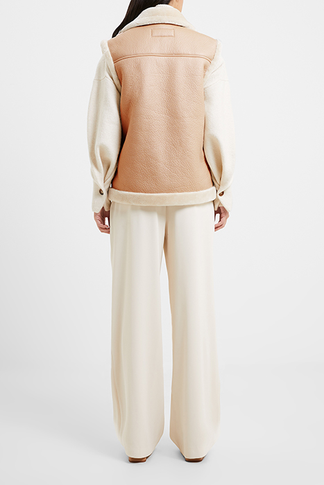 BELEN FAUX FUR GILET BROWN 2