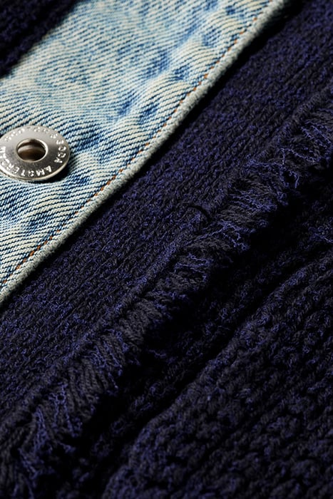 DENIM TWEED MIX BLAZER JACKET NIGHT 10