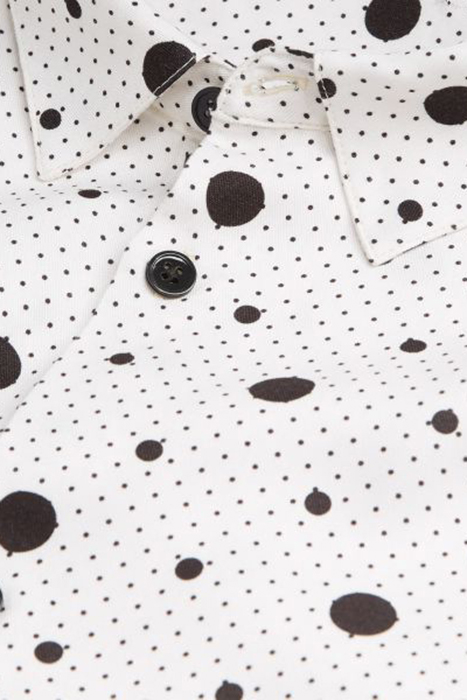 CHEMISE MANCHE LONGUE HOMME POLKA DOTS ECRU BLACK 4