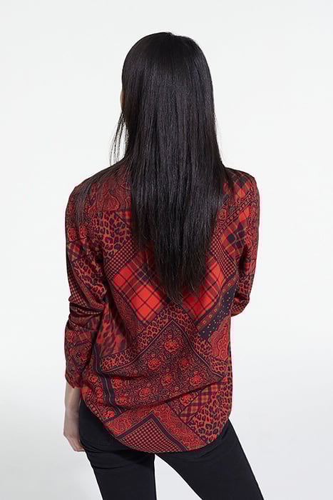 CHEMISE DETAIL PATTE BOUTONNAGE RED / BLACK 2