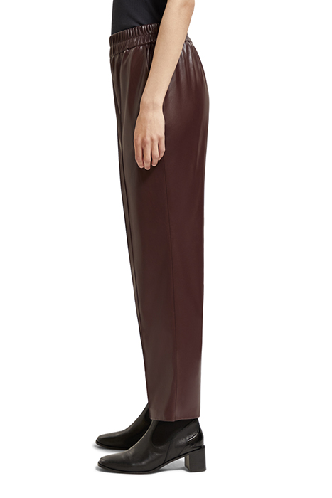 ESTELLE - FAUX LEATHER JOGGER BORDEAUX 6