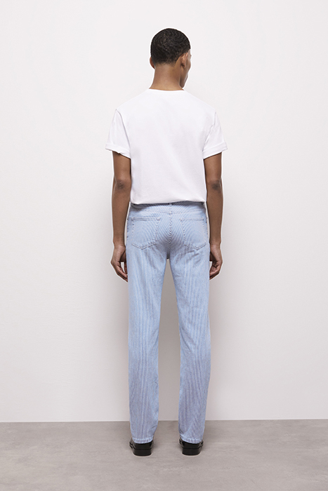 JEAN RAYÉ BLEU COUPE DROITE BLUE DENIM 2