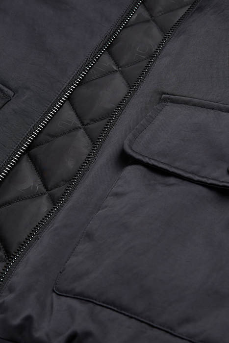 BOMBER BI-MATIERE SATIN BLACK 2