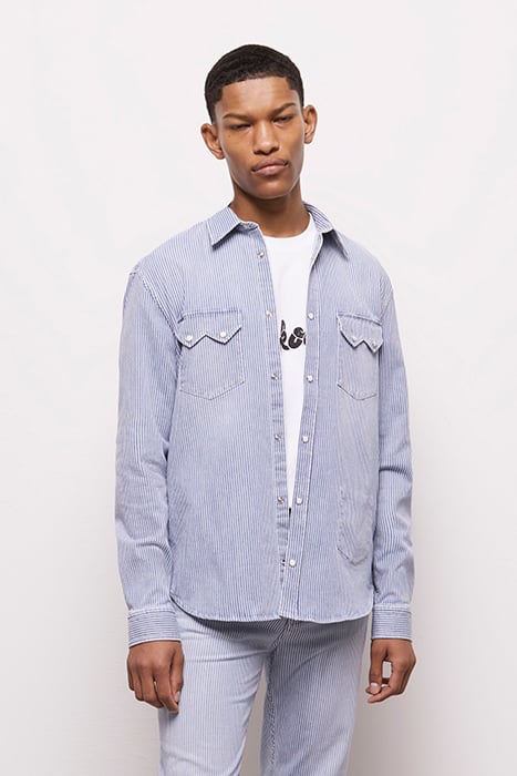 CHEMISE DENIM À RAYURE BLUE DENIM 1