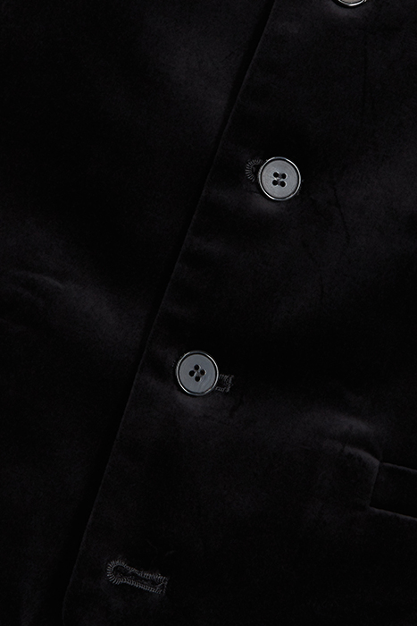 GILET COSTUME VELOURS LISSE BLACK 7