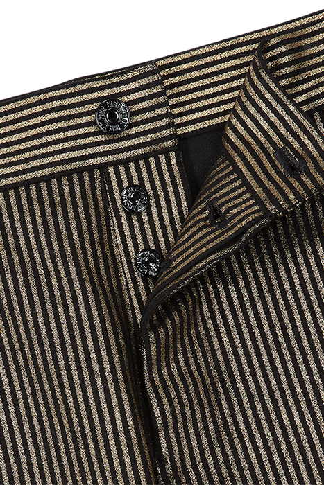 JEAN SLIM RAYURE DORE BLACK / GOLD 2