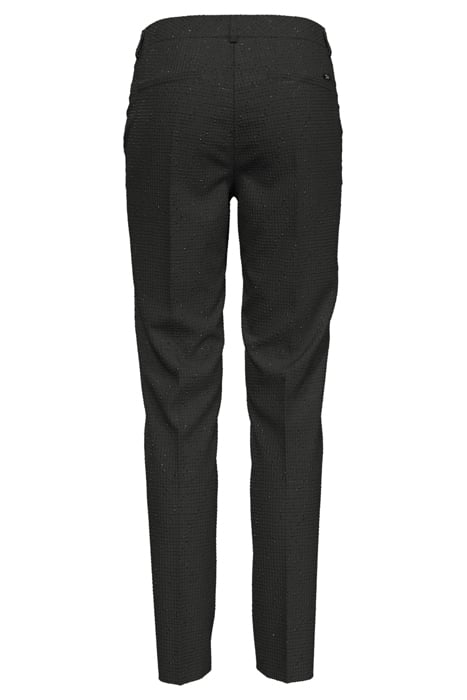 LOWRY - MID RISE SLIM LEG SEQUIN JACQUARD PANTS BLACK 5