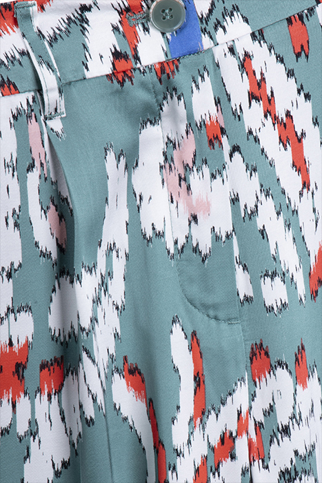 S.OLIVER PANTS GREEN PRINT 3