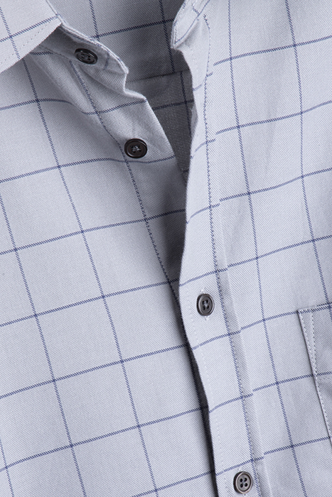 M. ROB CHECK SHIRT LIGHT GREY 3