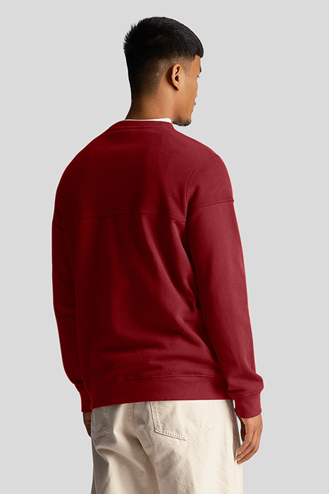 TEXTURED CREW NECK SWEATSHIRT BURGUNDY GLADE 2