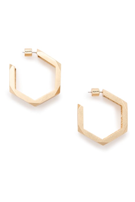 ALEX HEX CH HOOPS WARM BRASS 2