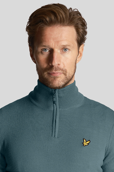 GOLF CORE 1/4 ZIP MERINO MIX IRON BLUE 5