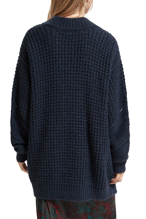 V-NECK OVERSIZED TEXTURED PULLOVER NIGHT 2