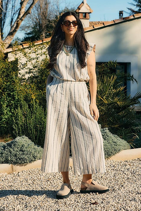 LISETTE STRIPE CULOTTE NATURAL MULTI 2