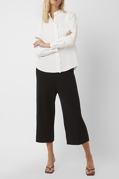 CHAMBRAY OXFORD LS BLOUSE WHITE 1