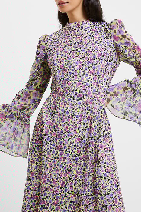 ALEZZIA ELY JACQUARD MIX DRESS GREEN 4