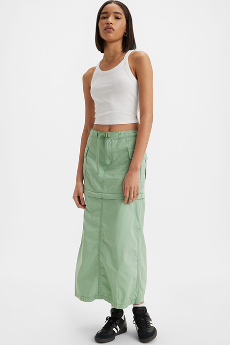 CONVERTIBLE MINI SKIRT GREEN 7