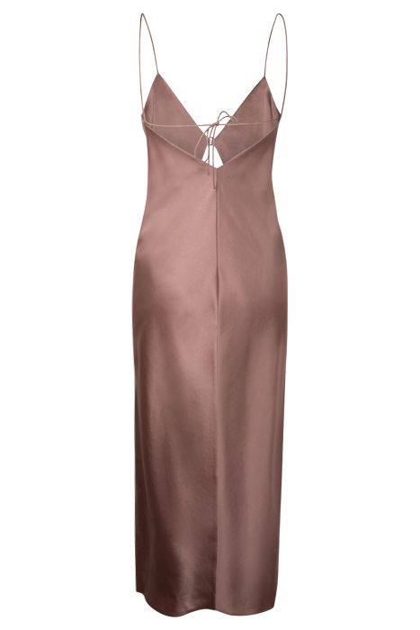 SATIN SLIP DRESS ALMOND 2