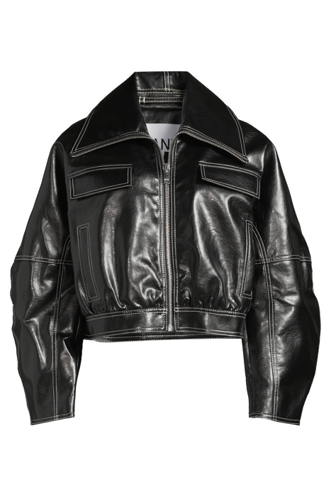 FUTURE COATED CURVED SLEEVE JACKET BLACK 3