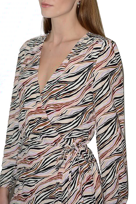 ASBTRACT ZEBRA LS WRAP DRESS MISC. 3