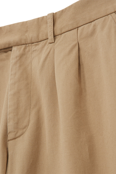 PANTALON SEUL A PINCES ET REVERS CAMEL 2