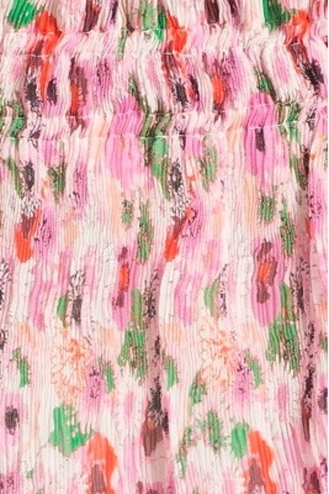 PLEATED GEORGETTE PUFF SLEEVE SMOCK TOP SUGAR PLUM 5