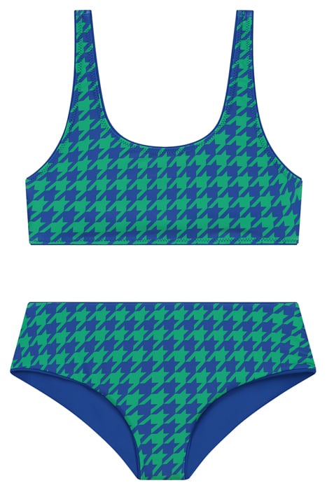 GIRLS RUBY REVERSIBLE BIKINI SET TROPIC GREEN MIX 1