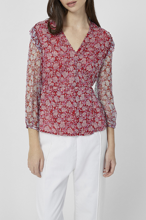 CALA FLORAL V NECK TOP MISC. 1