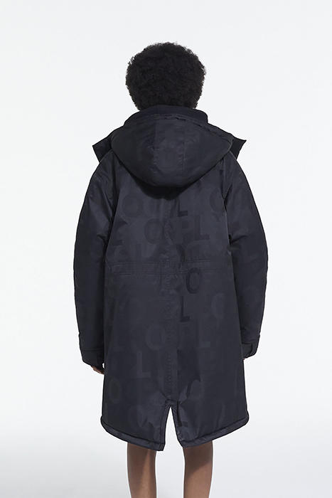 PARKA WITH FAKE SHEEP LINING BLACK 2